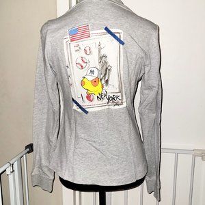 Very Simple I Love NY Embellished Sweatshirt Blazer - M